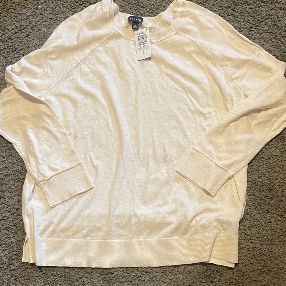 Torrid oatmeal Crew Neck Sweater